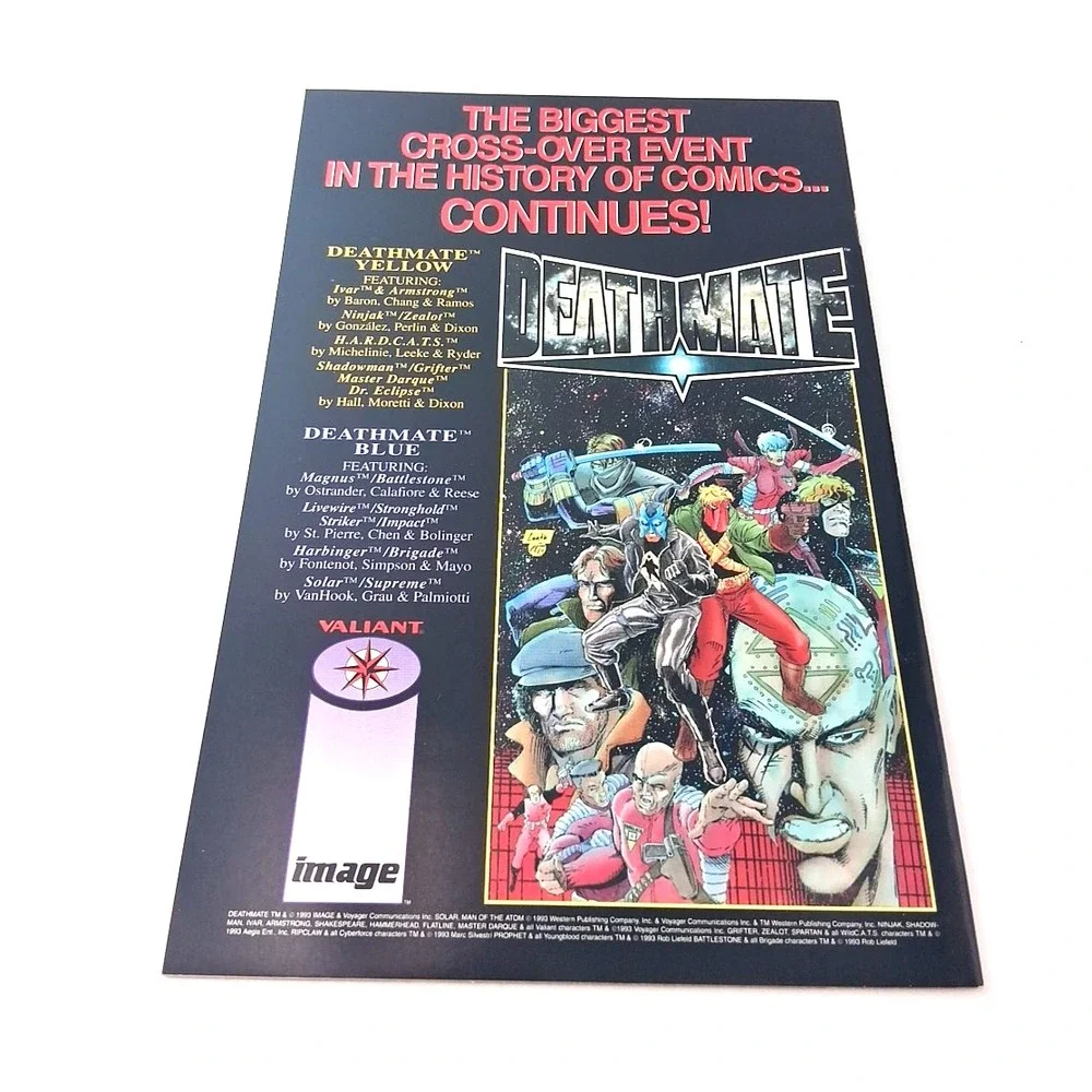 Valiant Image Comics Deathmate Prologue 1993 Silver Cover Gradable Condition